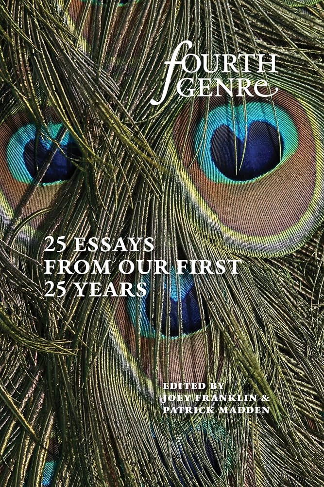anthology cover, peacock feathers